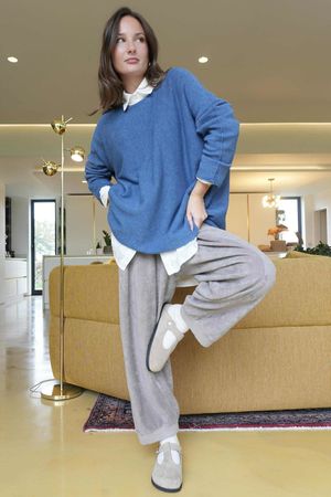 Conrad Oversized Boxy Knit Denim